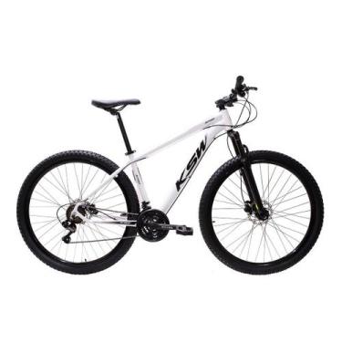 Imagem de Bicicleta Aro 29 Ksw Cambios Shimano 21v Freios Hidraulicos, Branco, 1