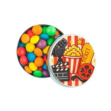Imagem de Kit 30 Latinhas Lembrancinhas Cinema Cor: Prateado - Gil Festa Kids De