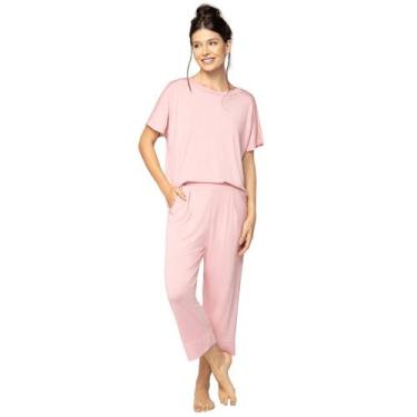 Imagem de Pijama Feminino Capri Comfy Lupo, GG, Rosa camafeu