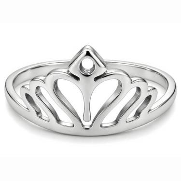 Imagem de Anel Prata Coroa Realeza Tiara Princesa Feminino Elegante Luxo Present