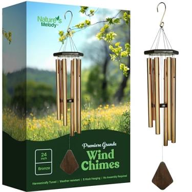 Imagem de Nature's Melody Campainha de vento Premiere Grande Tunes – sino de vento externo com 6...