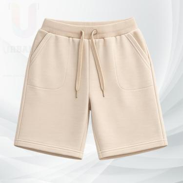 Imagem de Short Infantil Bermuda Masculino Liso Moleton Estilo Confort Premium Moletom Casual Moderno-Masculino