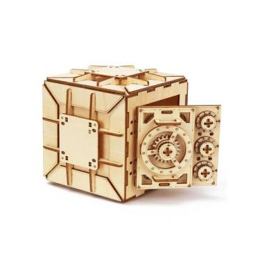 Imagem de Quebra-Cabeça 3D De Madeira DIY: Kit Modelo De Caixa Com Fechadura De 