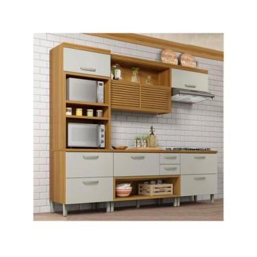 Imagem de Cozinha Completa 4 Peças Princesa Nesher - Móveis Nesher, Freijó e Off