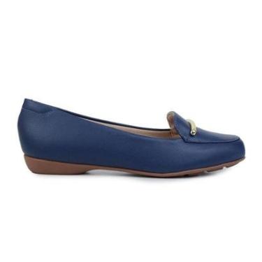 Imagem de Mocassim Feminino Modare Azul e Dourado - 7016-Feminino