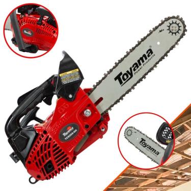 Imagem de Moto Serra Profissional À Gasolina TCS25X Toyama 25,4cc 1,14HP 12.000rpm Motor 2T Motosserra de Alta Performance Com Sabre 12’’ e Corrente Oregon