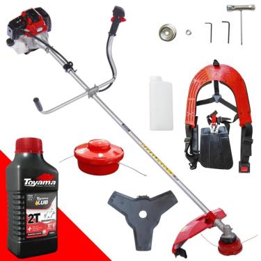 Imagem de Roçadeira Profissional Lateral Toyama RT43-L À Gasolina 2T 43cc 1,7HP 10.000RPM Com Lâmina 3 Pontas e Carretel Nylon + ÓLEO 2 TEMPOS 500ML