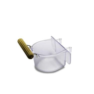 Imagem de Comedouro trinca ferro com poleiro 110 ml cristal injetfour