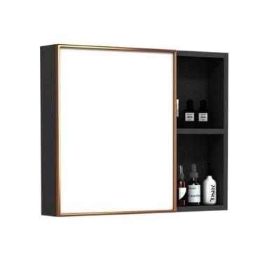 Imagem de Armario Espelheira Banheiro 60 cm Aluminio Vulcanizado - HCH