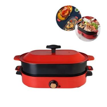 Imagem de Panela Elétrica Grill 110V Multifuncional para Fritar e Grelhar - C&E