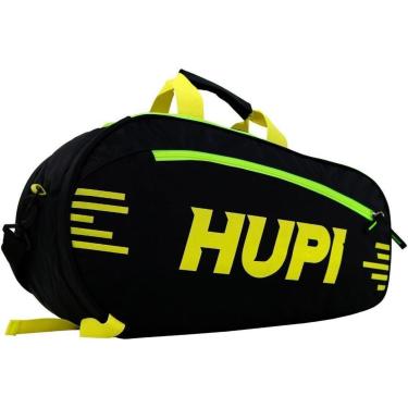 Imagem de Raqueteira HUPI Pro Preto e Amarelo Neon para Beach Tennis e Padel-Unissex