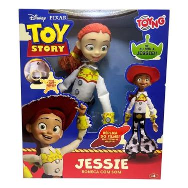 Imagem de Boneca Jessie  Vaqueira  Toy Story 38 cm Tecido C/ Chapeu e Fala  Frases Portugues - Toyng