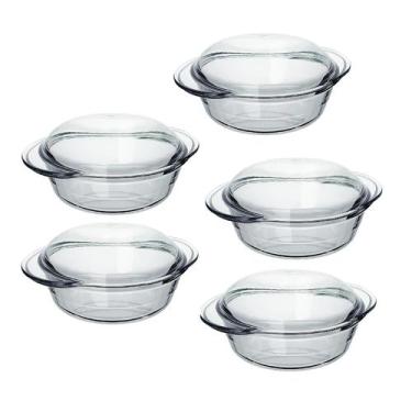 Imagem de Conjunto De 5 Travessas Terrina Servir Lasanheira 1L Forno - Nadir Fig