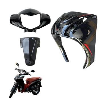 Imagem de Carenagem Frontal Paralama Farol Jet 125 50 2023 24 25 Preto - SMART F