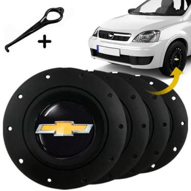 Imagem de Jogo Calota Central Gm Corsa Celta Agile Aro 13 14 15 Amarok - GFM