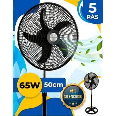 Imagem de Ventilador de Coluna Pé Chão Silencioso 110v 220v 3 velocidades 60W - 