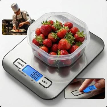 Imagem de Balança Digital de Cozinha Alta Precisão 1g a 10kg Inox Port - Congrat