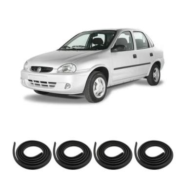 Imagem de Kit Borracha Vedação Das 4 Portas Corsa GI/GII 1995 à 2012 - sem marca
