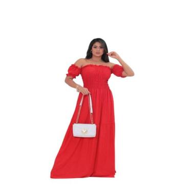 Imagem de Vestido elastex longo de tecido viscolinho com forro - LAJMA STORE, Ve