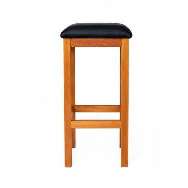 Imagem de Banqueta para bancada cozinha balcão pretas caramelo altas 73 cm sem e