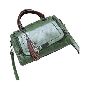 Imagem de Bolsa Feminina Crossbody com Borla e Grande Capacidade - Com Zíper e A