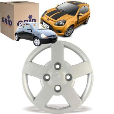 Imagem de 1 Calota Ka 2000 ate 2014 Aro 13 Polegadas Parafuso Cubo Baixo Grid