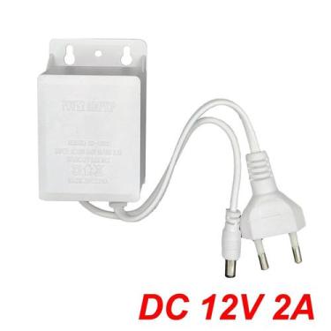 Imagem de Adaptador De Energia AC 110-240V DC 12V 2A À Prova d'Água Para Fitas D
