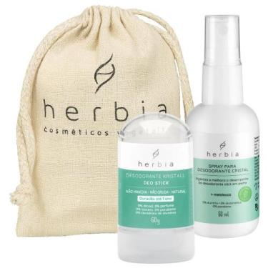 Imagem de Desodorante Kristall Deo Stick 60g + Spray Higienizante - Herbia