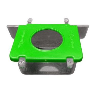 Imagem de Comedouro Lateral 1 Furo - Gancho Curto - Verde - Injetfour