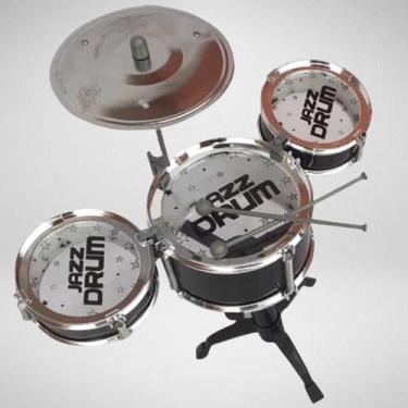 Imagem de Kit De Bateria Infantil Completo Com 4 Tambores Baquetas e Entrega Ráp