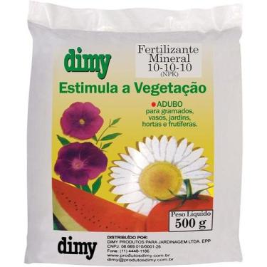 Imagem de Adubo NPK 10-10-10 Dimy 500g Fertilizante Completo Crescimento Forte P