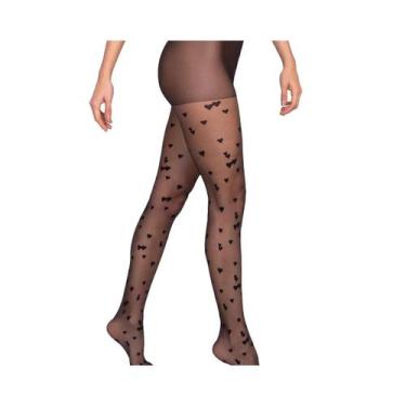 Imagem de Meia Calça Lupo Loba Trend Fio 15 5758 Corações, P, Corações