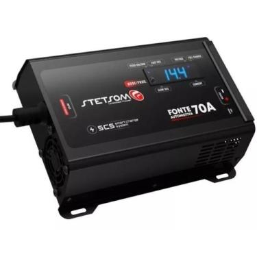 Imagem de Fonte Carregador Automotivo Stetsom 70a Bivolt Voltímetro Infinite Bla