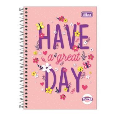 Imagem de Caderno Pequeno Espiral CD 1/4 Pepper Feminino/Masculino 80 Folhas - T