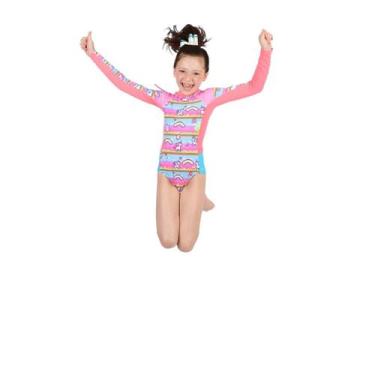Imagem de Maiô body kids carol unicórnio siri 38299r, Rosa, 6