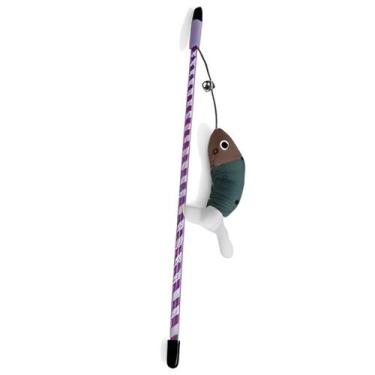 Imagem de Brinquedo Pet Varinha para Gato Peixe na Cordinha com Guizo - Napi