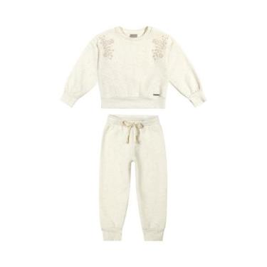Imagem de Conjunto Moletom Menina Off Colorittá, Off white, 4