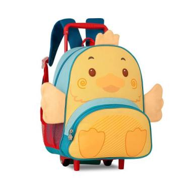 Imagem de Mochila infantil rodinha clio pets creche 13" cp2650b, Pintinho