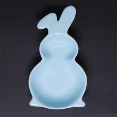 Imagem de Petisqueira Coelho de Cerâmica Azul 16,5 x 9 x 3,5cm - Luiz Salvador
