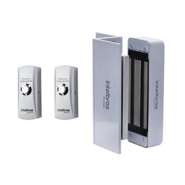 Imagem de Fechadura Magnética Com Sensor Intelbras 2 Botoeira Bt 3000