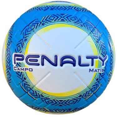 Imagem de Bola Futebol Campo Penalty Matis XXIII Termotec, Branco, Azul, Amarelo