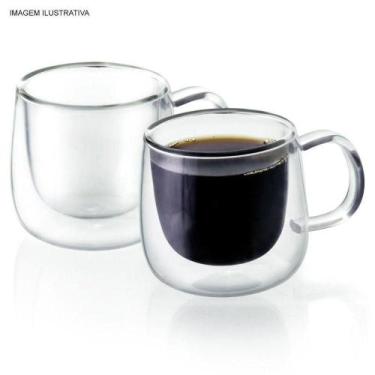 Imagem de Conjunto De 2 Xícaras Para Café Parede Dupla 80ml - OUTRAS MARCAS