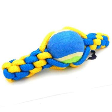 Imagem de Brinquedo Mordedor Cachorro Corda Pet Bola Tênis Cães DOG007 - HomePet