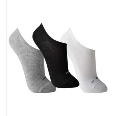 Imagem de Kit 3 Meias LUPO Sport - 03270  Pau a Pique, P, Preto, Cinza, Branco