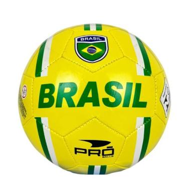 Imagem de Bola do brasil 6191 - amarela com listra branco e verde - Pro Balls