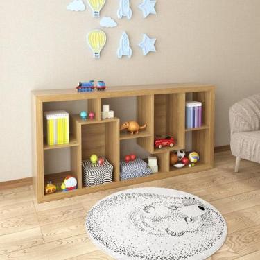 Imagem de Estante Decorativa para Quarto Infantil Alice Espresso Móveis Laranja/