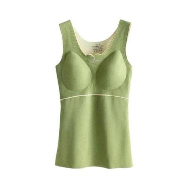 Imagem de Camisola Térmica Feminina Slim Fit De Veludo Para Inverno Com Bojo Sól