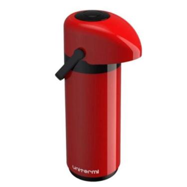Imagem de Garrafa Térmica Verona Pressão 1L - Unitermi - VERMELHO