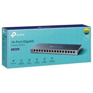 Imagem de Switch TL-SG116 16 Portas 10-100-1000MBPS com Desempenho de Alta Velocidade e Qualidade Profissional TP-Link