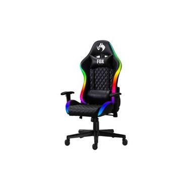 Imagem de Cadeira Gamer Fox Racer RGB com Iluminação Led Preta UT-C1583L
